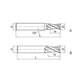 Solid carbide milling End mill long cutting edge High-performance machining EPM-2EL - Makotools Industrial Supply Tools for Metal Cutting